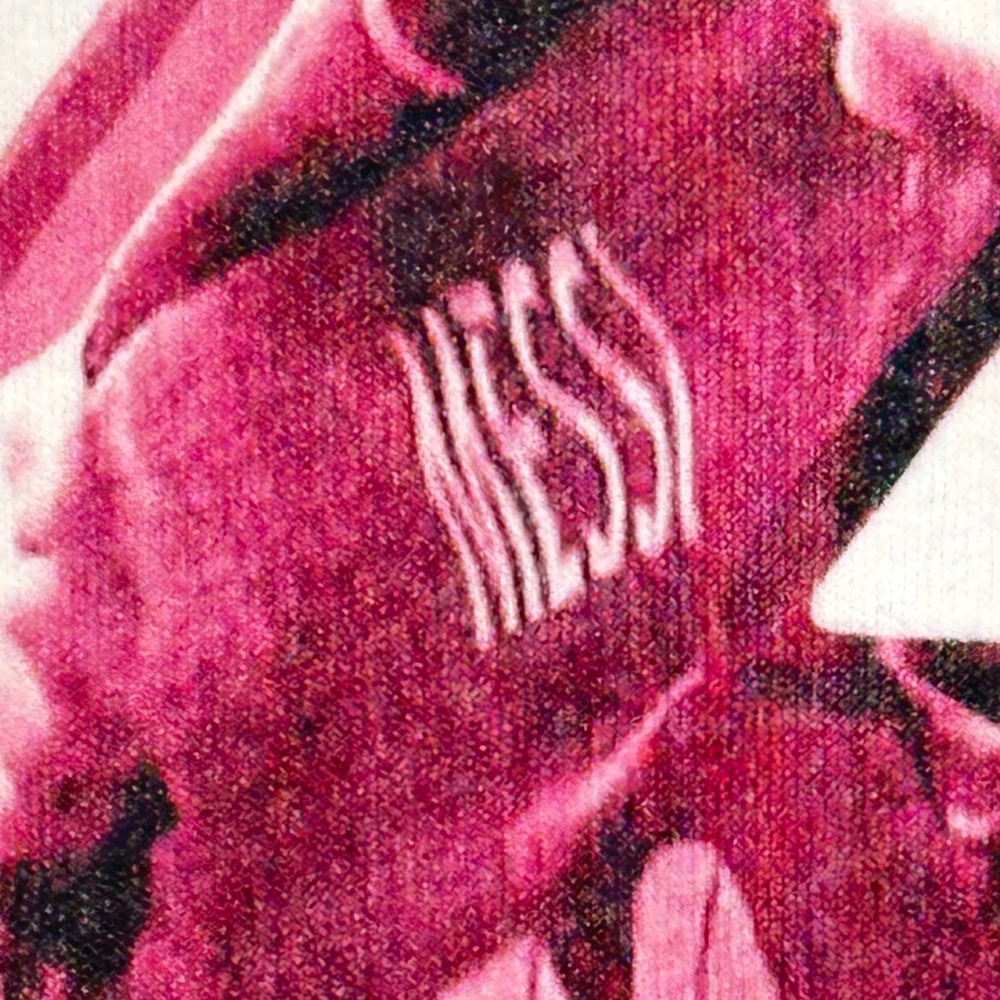 Messi Soccer T-Shirt Number 10 Graphic Tee White Pink Short Sleeve Women's XS - Picture 3 of 5